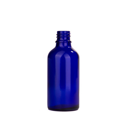 Flesje glas 50ml all-round DIN18 blauw